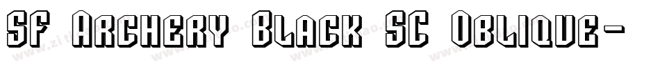 SF Archery Black SC Oblique字体转换